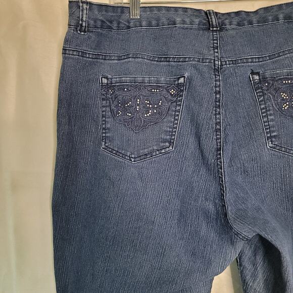 JMS Jeans Women's Size 22W Blue Straight Leg Design - Picture 10 of 15